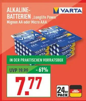Marktkauf Varta alkaline-batterien longlife power mignon aa oder micro aaa Angebot