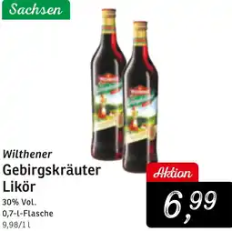 KONSUM Wilthener Gebirgskräuter Likör Angebot