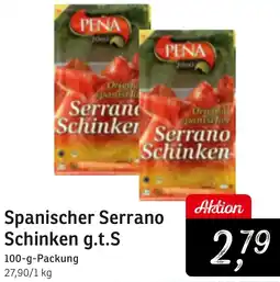 KONSUM Spanischer Serrano Schinken g.t.S Angebot