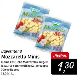 KONSUM Bayernland Mozzarella Minis Angebot