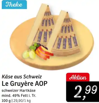 KONSUM Käse aus Schweiz Le Gruyère AOP Angebot