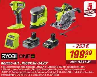 toom Baumarkt RYOBI ONE+ Kombo-Kit ,,R18CK3G-242G" Angebot