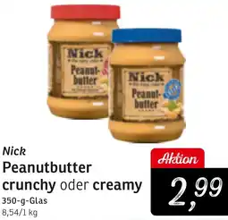 KONSUM Nick Peanutbutter crunchy oder creamy Angebot
