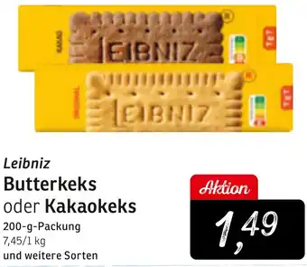 KONSUM Leibniz Butterkeks oder Kakaokeks Angebot