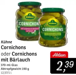KONSUM Kühne Cornichons oder Cornichons mit Bärlauch Angebot