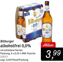 KONSUM Bitburger alkoholfrei 0,0% Angebot