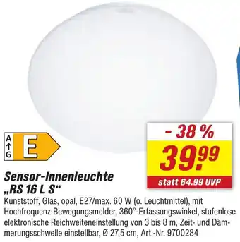 toom Baumarkt Sensor-Innenleuchte ,,RS 16 L S" Angebot