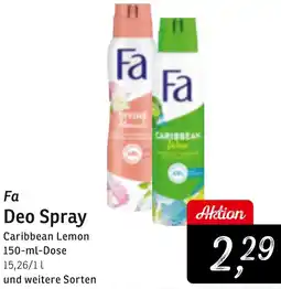 KONSUM Fa Deo Spray Angebot