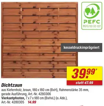 toom Baumarkt Dichtzaun Angebot