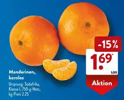 Aldi Süd Mandarinen, kernlos Angebot