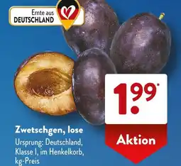 Aldi Süd Zwetschgen, lose Angebot