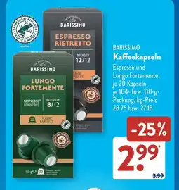 Aldi Süd Barissimo espresso ristretto Angebot