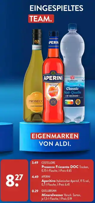 Aldi Süd Costellore prosecco frizzante doc Angebot