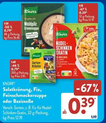 Aldi Süd Knorr waldpilz cremesuppe Angebot