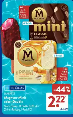 Aldi Süd Langnese magnum minis classic Angebot