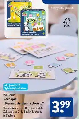 Aldi Süd Playland kennst du denn schon ... das futter der tiere Angebot