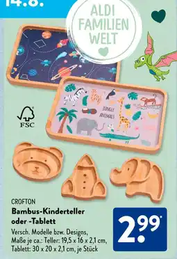 Aldi Süd Crofton bambus-kinderteller bär Angebot