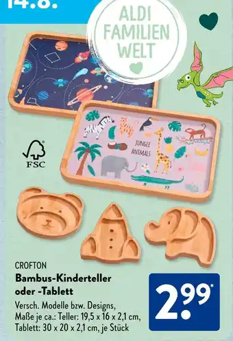 Aldi Süd Crofton bambus-kinderteller bär Angebot