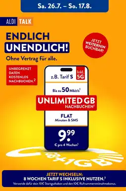 Aldi Süd Aldi talk tarif s inkl. 5g Angebot