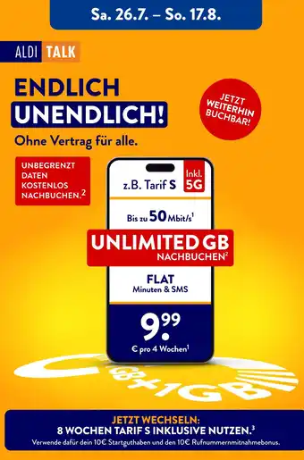 Aldi Süd Aldi talk tarif s inkl. 5g Angebot