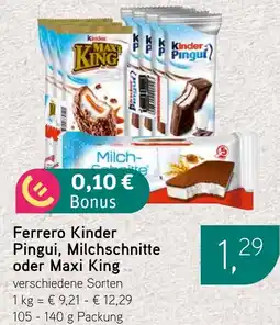 Dornseifer Ferrero Kinder Pingui, Milchschnitte oder Maxi King Angebot