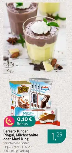 Dornseifer Ferrero Kinder Pingui, Milchschnitte oder Maxi King Angebot