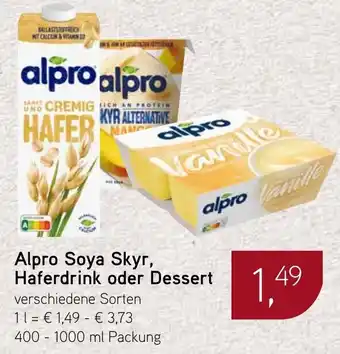 Dornseifer Alpro Soya Skyr, Haferdrink oder Dessert Angebot