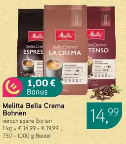 Dornseifer Melitta Bella Crema Bohnen Angebot