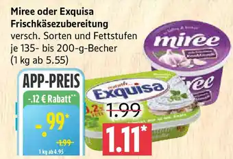 Marktkauf Miree oder Exquisa Frischkäsezubereitung Angebot
