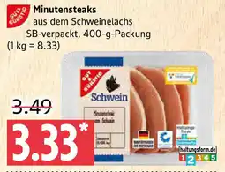Marktkauf Minutensteaks Angebot