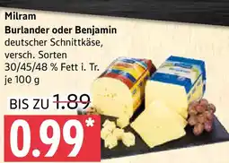 Marktkauf Milram Burlander oder Benjamin Angebot