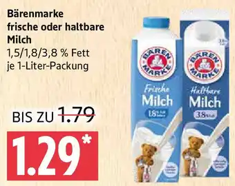 Marktkauf Bärenmarke frische oder haltbare Milch Angebot