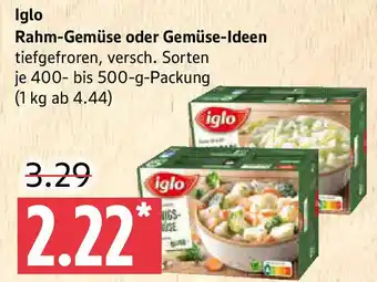 Marktkauf Iglo Rahm-Gemüse oder Gemüse-Ideen Angebot