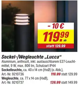 toom Baumarkt PHILIPS Sockel-/Wegleuchte ,,Lucca" Angebot