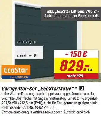toom Baumarkt Garagentor-Set ,,EcoStarMatic" Angebot
