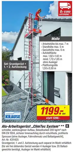 toom Baumarkt KRAUSE Alu-Arbeitsgerüst ,,Clim Tec System" Angebot