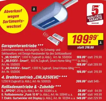 toom Baumarkt Garagentorantriebe Angebot