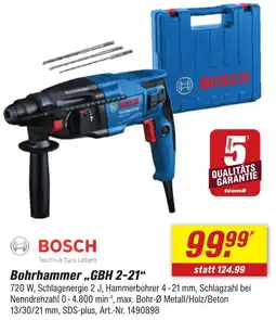 toom Baumarkt BOSCH Bohrhammer ,,GBH 2-21" Angebot