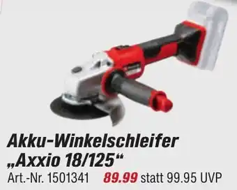 toom Baumarkt Einhell Akku-Winkelschleifer ,,Axxio 18/125" Angebot