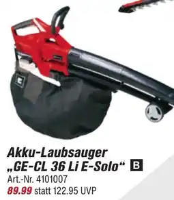 toom Baumarkt Einhell Akku-Laubsauger ,,GE-CL 36 Li E-Solo" Angebot