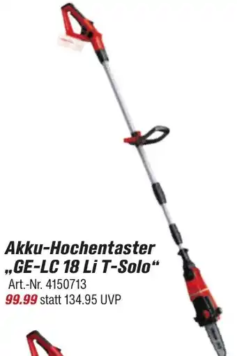toom Baumarkt Einhell Akku-Hochentaster ,,GE-LC 18 Li T-Solo" Angebot