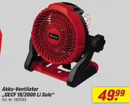 toom Baumarkt Einhell Akku-Ventilator ,,GECF 18/2000 Li Solo" Angebot