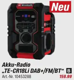 toom Baumarkt Einhell Akku-Radio „TE-CR18LI DAB+/FM/BT" Angebot