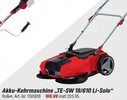 toom Baumarkt Einhell Akku-Kehrmaschine ,,TE-SW 18/610 Li-Solo" Angebot