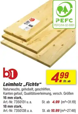 toom Baumarkt b1 Leimholz ,,Fichte" Angebot