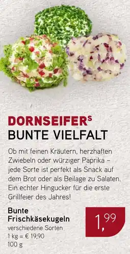 Dornseifer Bunte Frischkäsekugeln Angebot