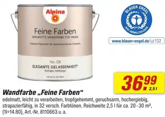 toom Baumarkt Alpina Wandfarbe ,,Feine Farben" Angebot