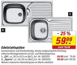 toom Baumarkt Edelstahlspülen Angebot