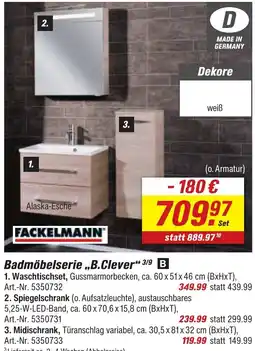 toom Baumarkt FACKELMANN Badmöbelserie „B.Clever" Angebot