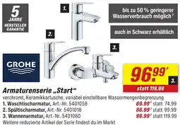 toom Baumarkt GROHE Armaturenserie ,,Start" Angebot